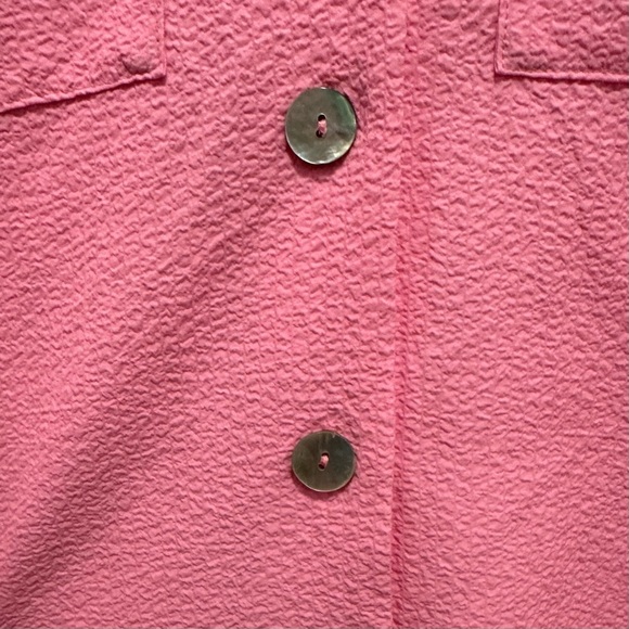 Show Me Your Mumu Johns Button Down Shirt Dress Electric Pink XL+ Neon Oversized - Picture 3 of 10